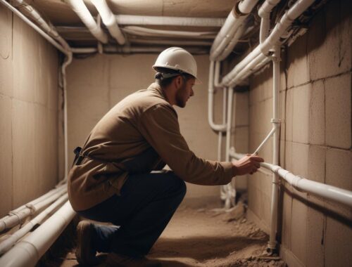 Монтаж пластиковых труб диаметром 32 миллиметра